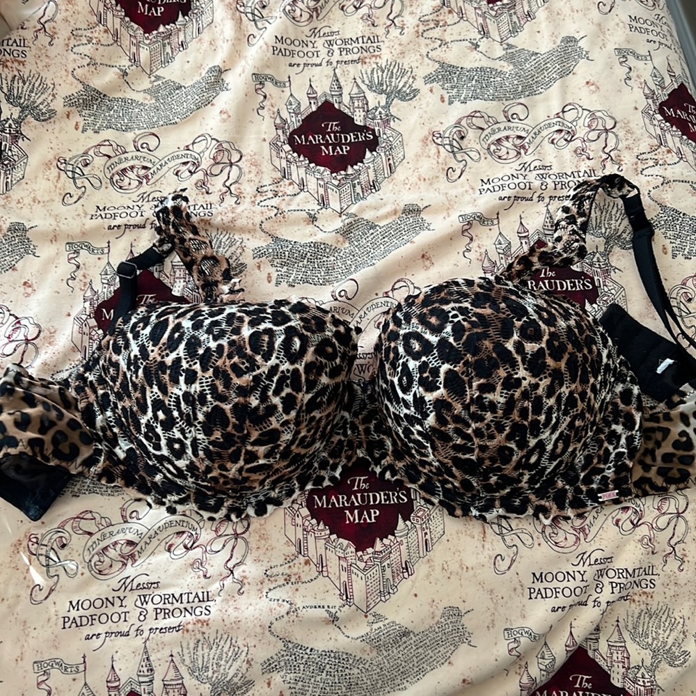 Cheetah print lacy bra